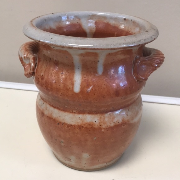 Studio Art Pottery Jug Vase Urn Crock with Handles - Picture 2 of 7